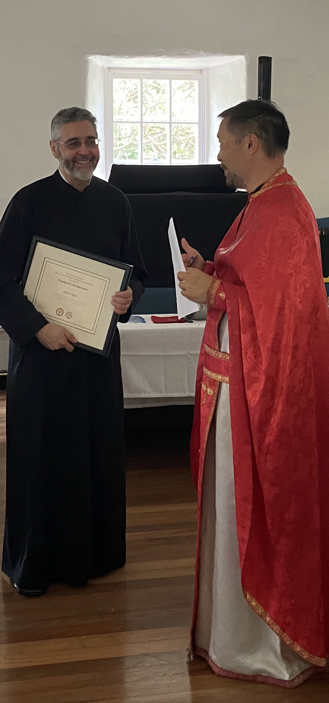 Dr. Jeffrey Yepez Diaconate Program Certificate